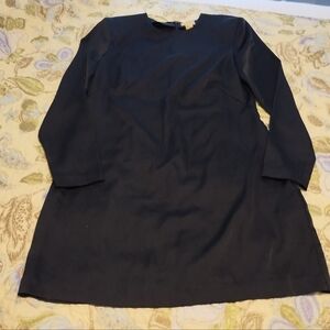 H&M Gold Tag Elegant Black Long Sleeve Short Dress